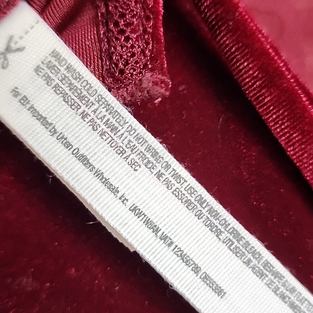 NWT Free People Red Velvet Damask Velour Mini Dress - Picture 5 of 6